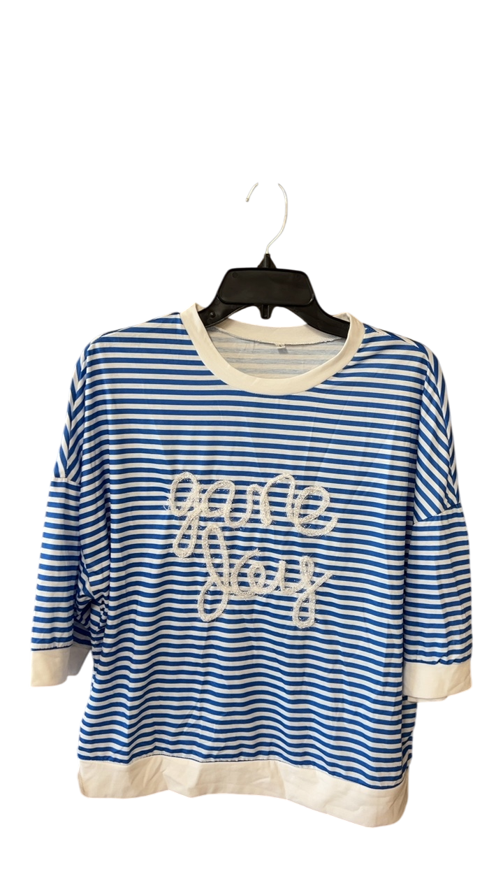 Top Large Blue and White GAME DAY