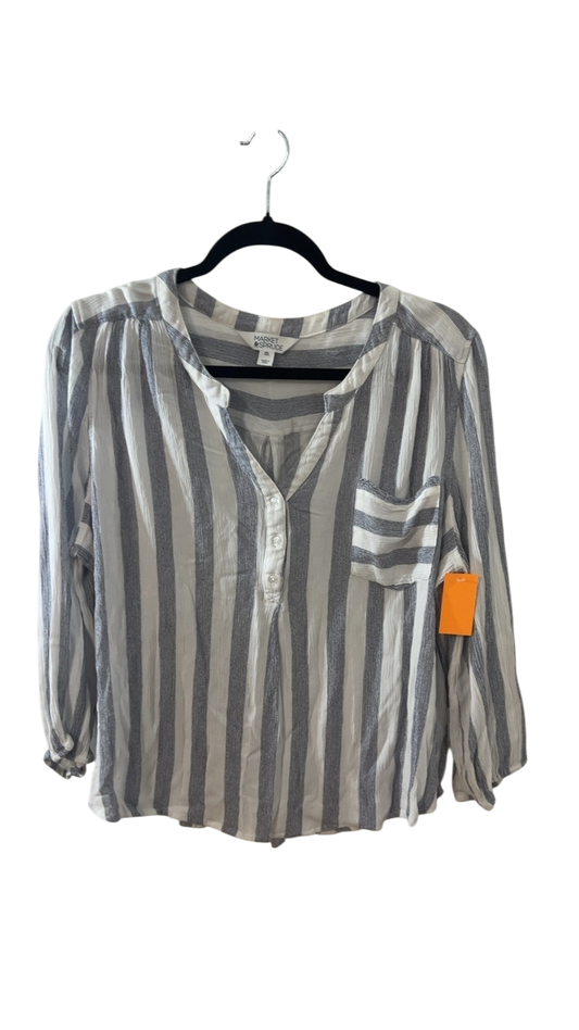 Market & Spruce Shirt XXL White and Gray