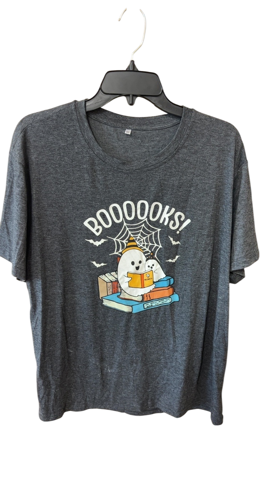 T-Shirt XL Gray BOOOKS Halloween 