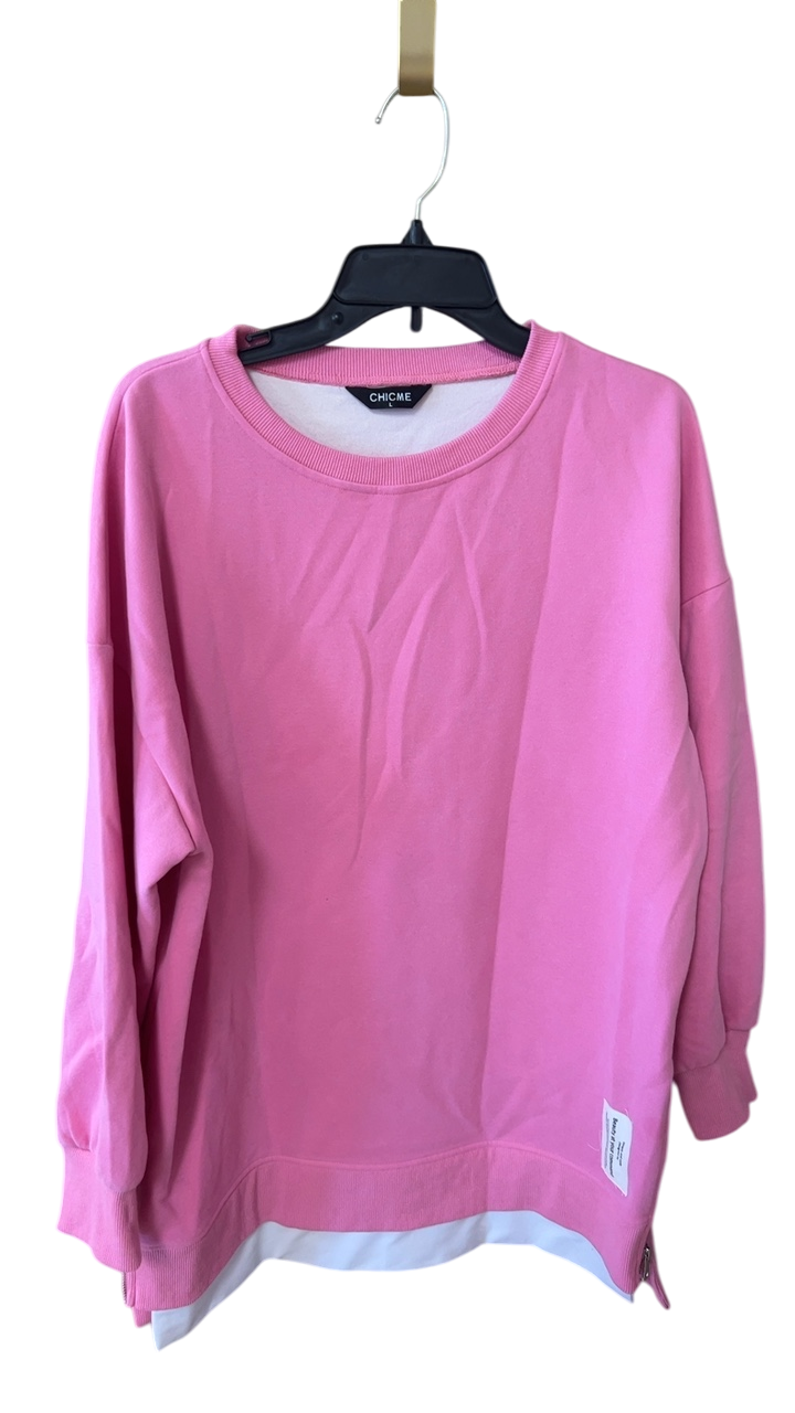 Tunic Sweater Large Pink