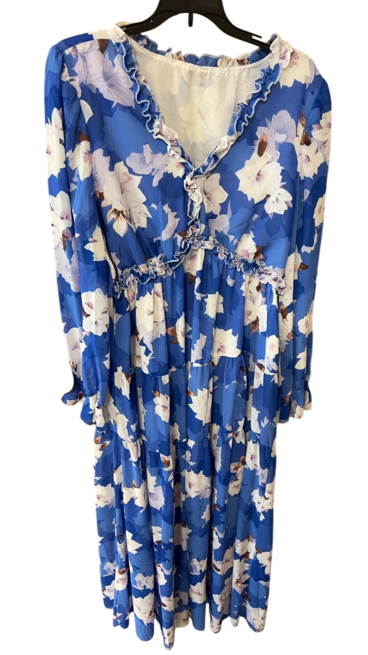 Dress XL Blue and white