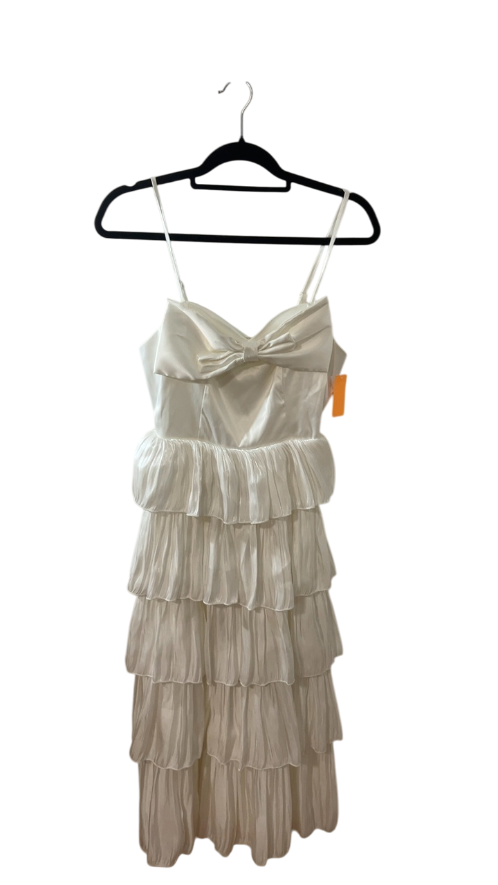 SHEIN Dress Small White Satin Bow