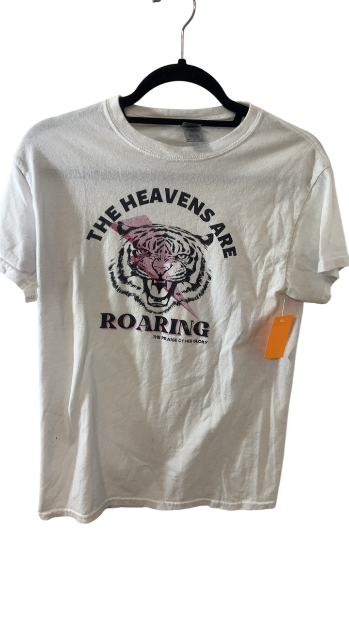 Boutique T-Shirt Small White Tiger