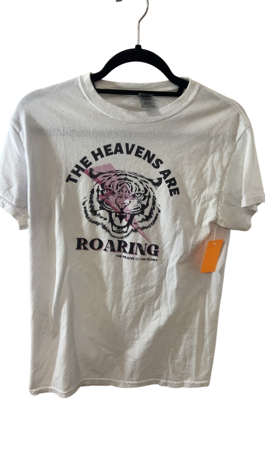 Boutique T-Shirt Small White Tiger
