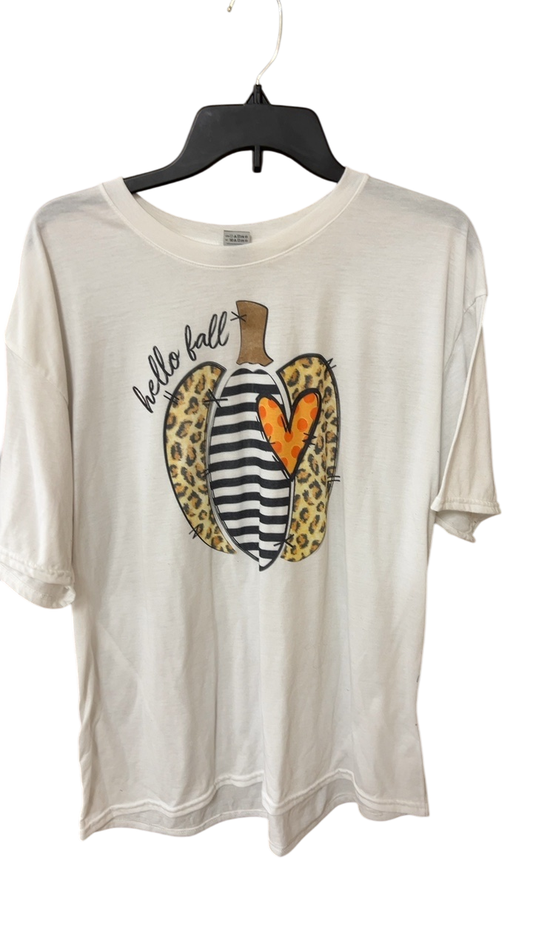T-Shirt XL Beige/Off-white Pumpkin 