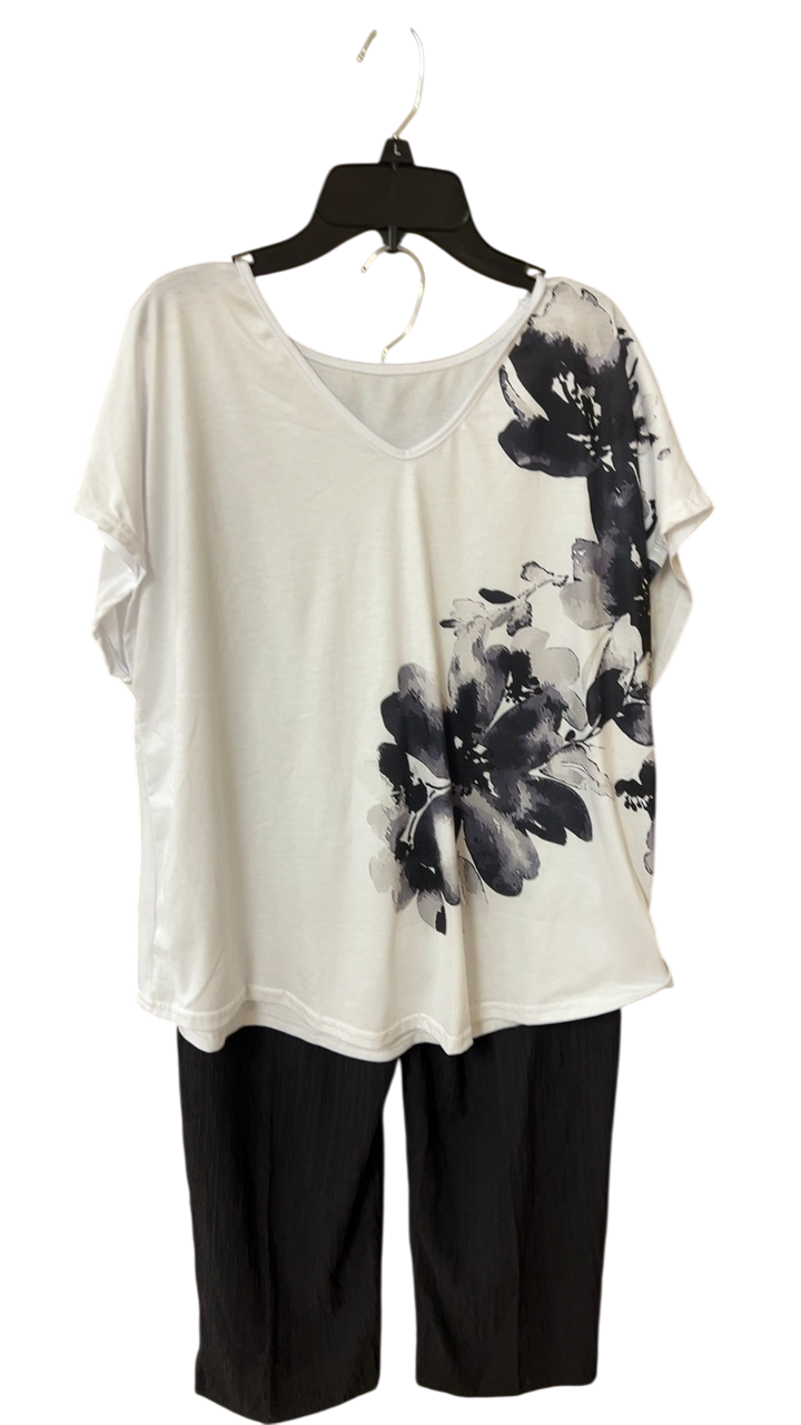 SHEIN 2 piece set 0XL White and Black