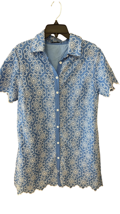 SHEIN Dress 0XL Blue and white