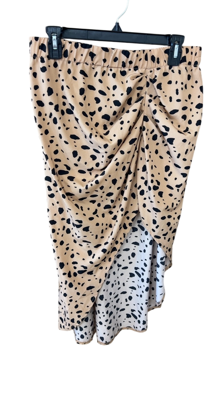 SHEIN Skirt XL Beige with black spots