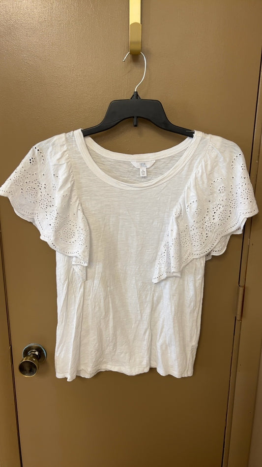 Time & Tru T-Shirt Small White