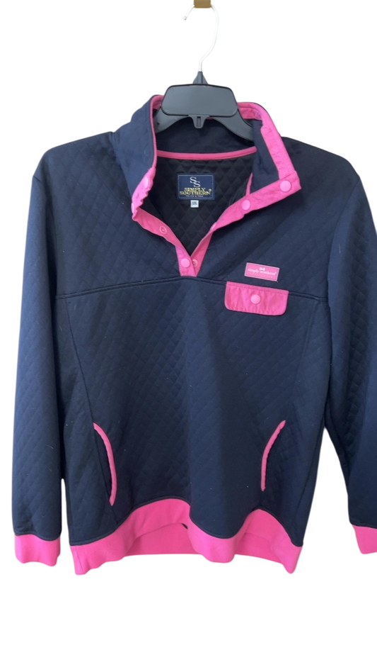 Simply Southern Sweatshirt XXL Navy blue and pink