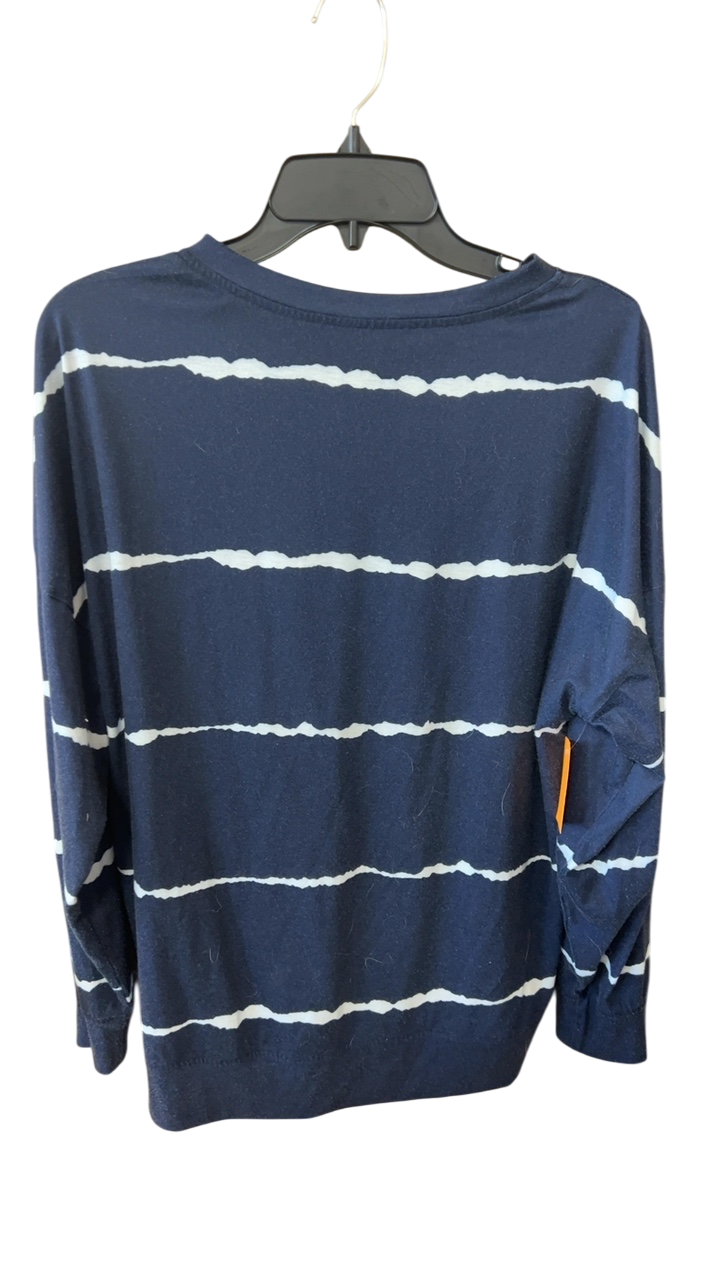 Sweatshirt Large Navy Blue and White