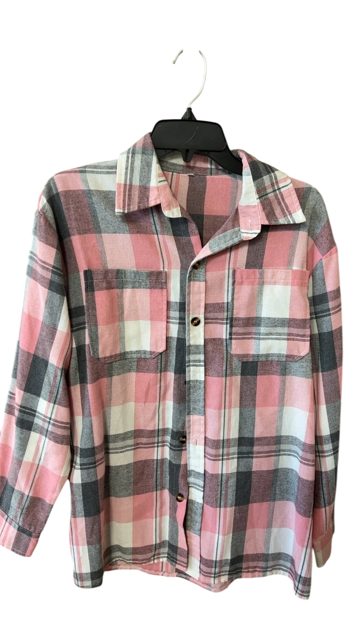 Shirt Large Pink, Gray, White, Black