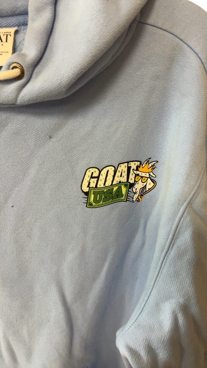 G.O.A.T USA Hoodie XXL Light blue