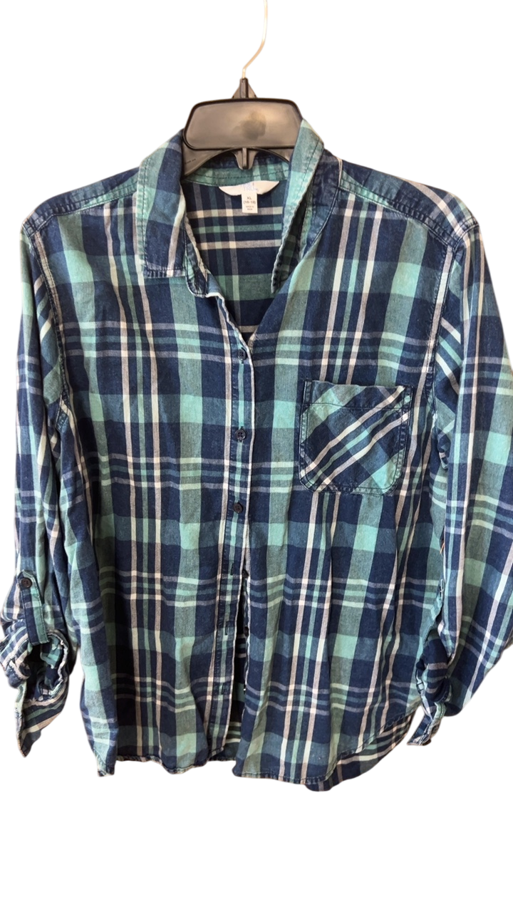 Shirt XL Blue and green plaid