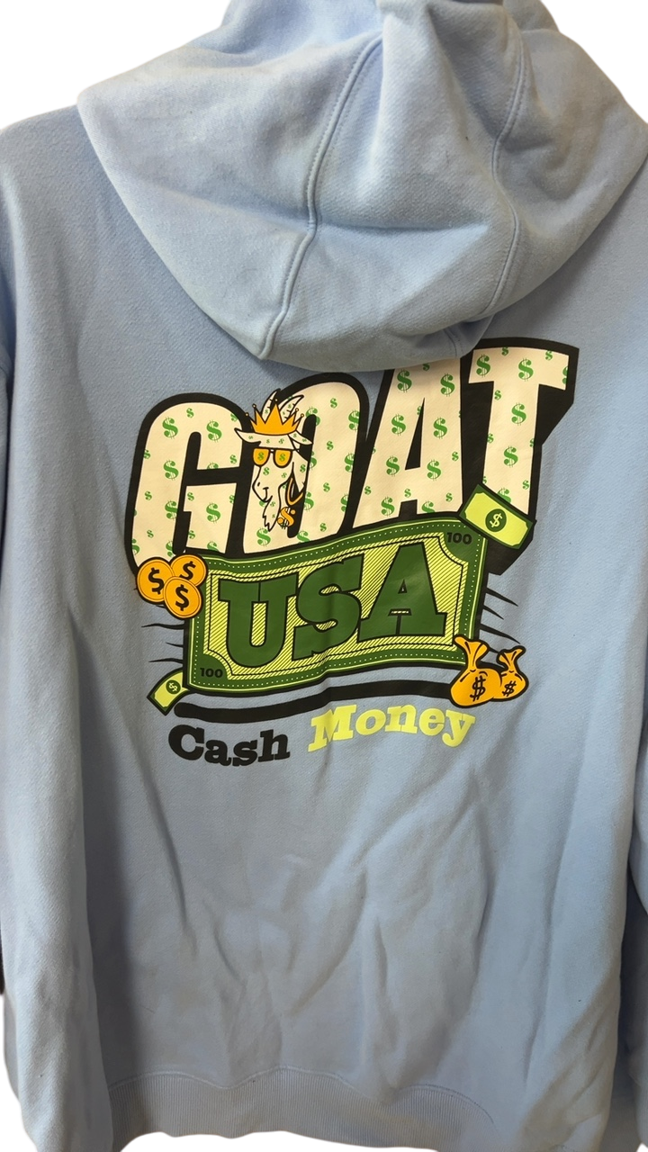 G.O.A.T USA Hoodie XXL Light blue