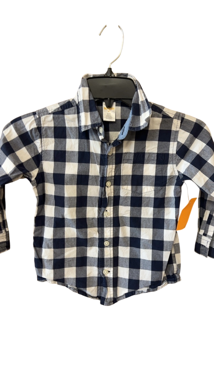 YOUTH Shirt 4t Navy Blue and White