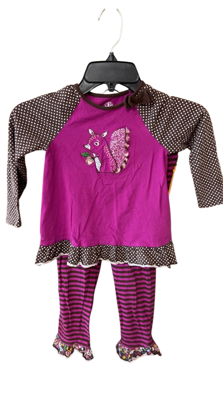 YOUTH 2 piece set 4t Pink and brown