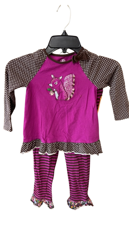 YOUTH 2 piece set 4t Pink and brown