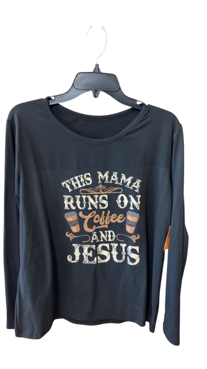 Coffee and Jesus Sweatshirt XXL Black