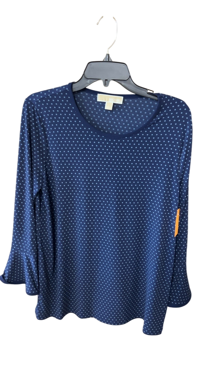 Michael Kors T-Shirt Large Navy blue with light blue polka dots