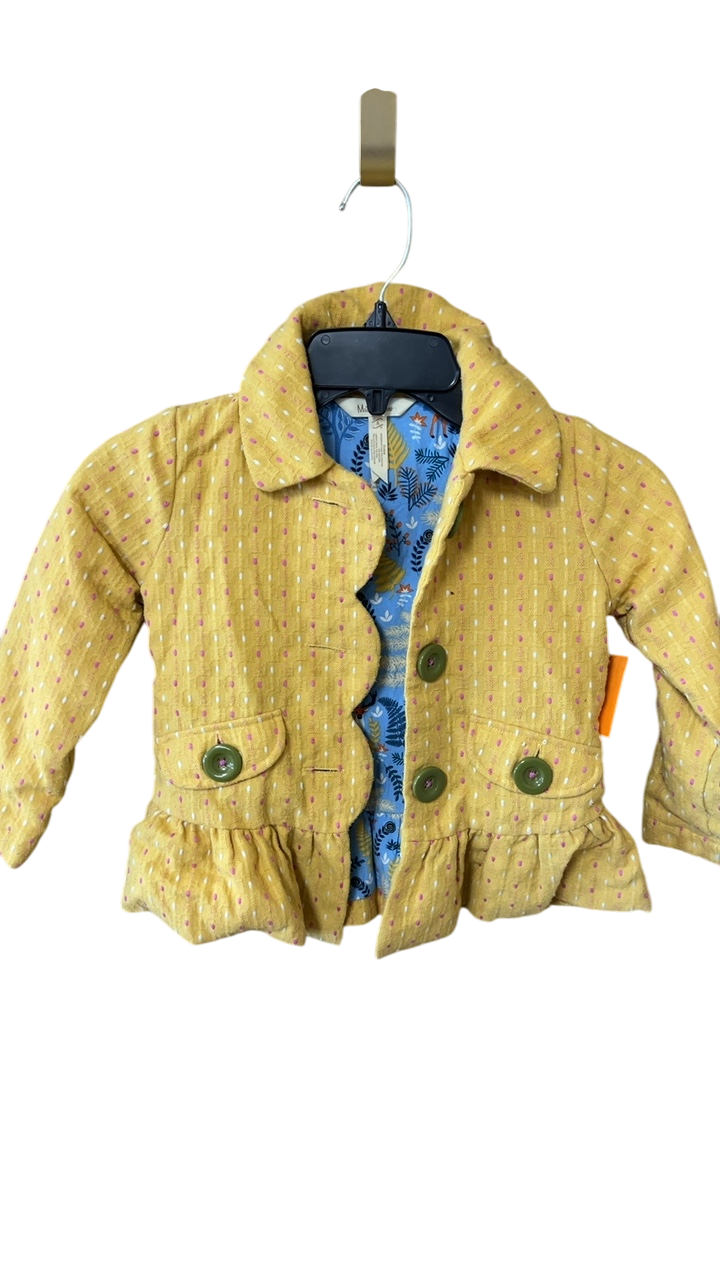 YOUTH Matilda Jane Jacket 4 Yellow with pink dots
