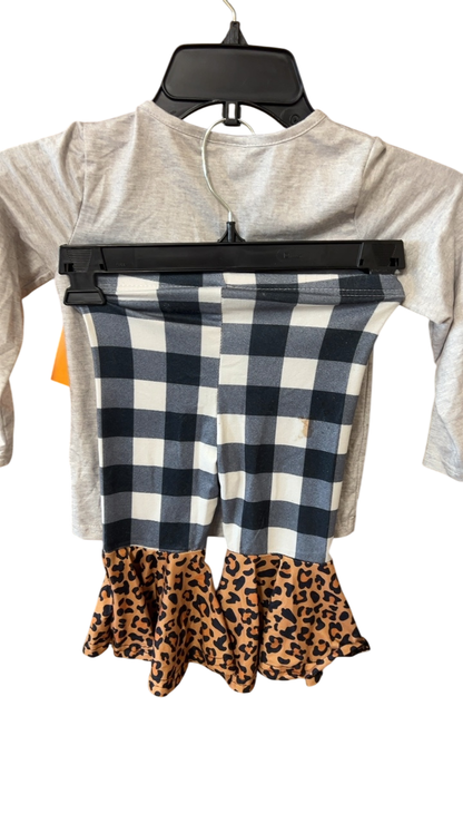 YOUTH 2 piece set 4/5 Gray with multicolor print