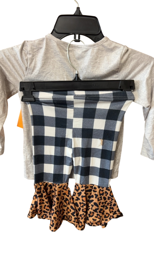 YOUTH 2 piece set 4/5 Gray with multicolor print