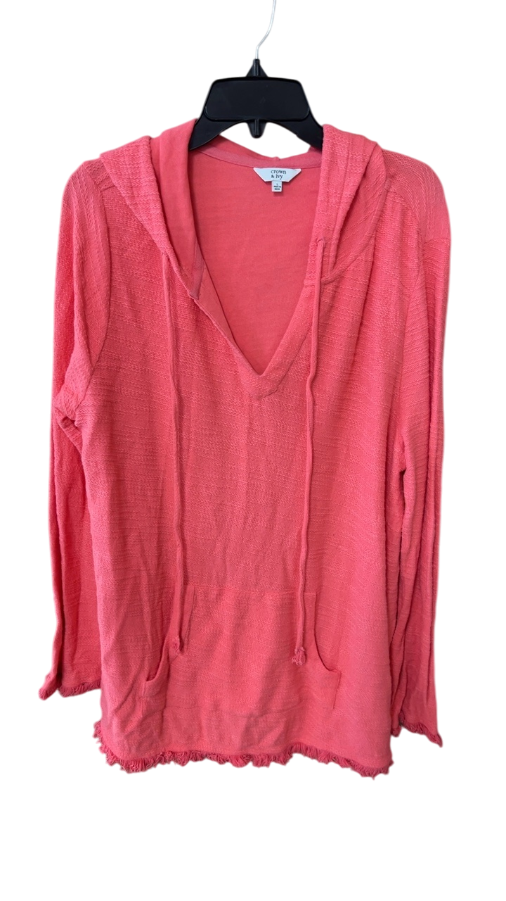 Crown & Ivy Hoodie Large Pink
