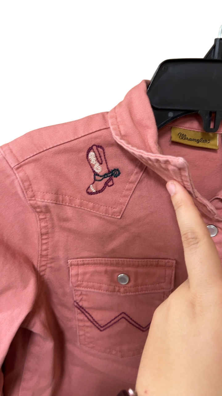 Wrangler Shirt YOUTH Large Pink