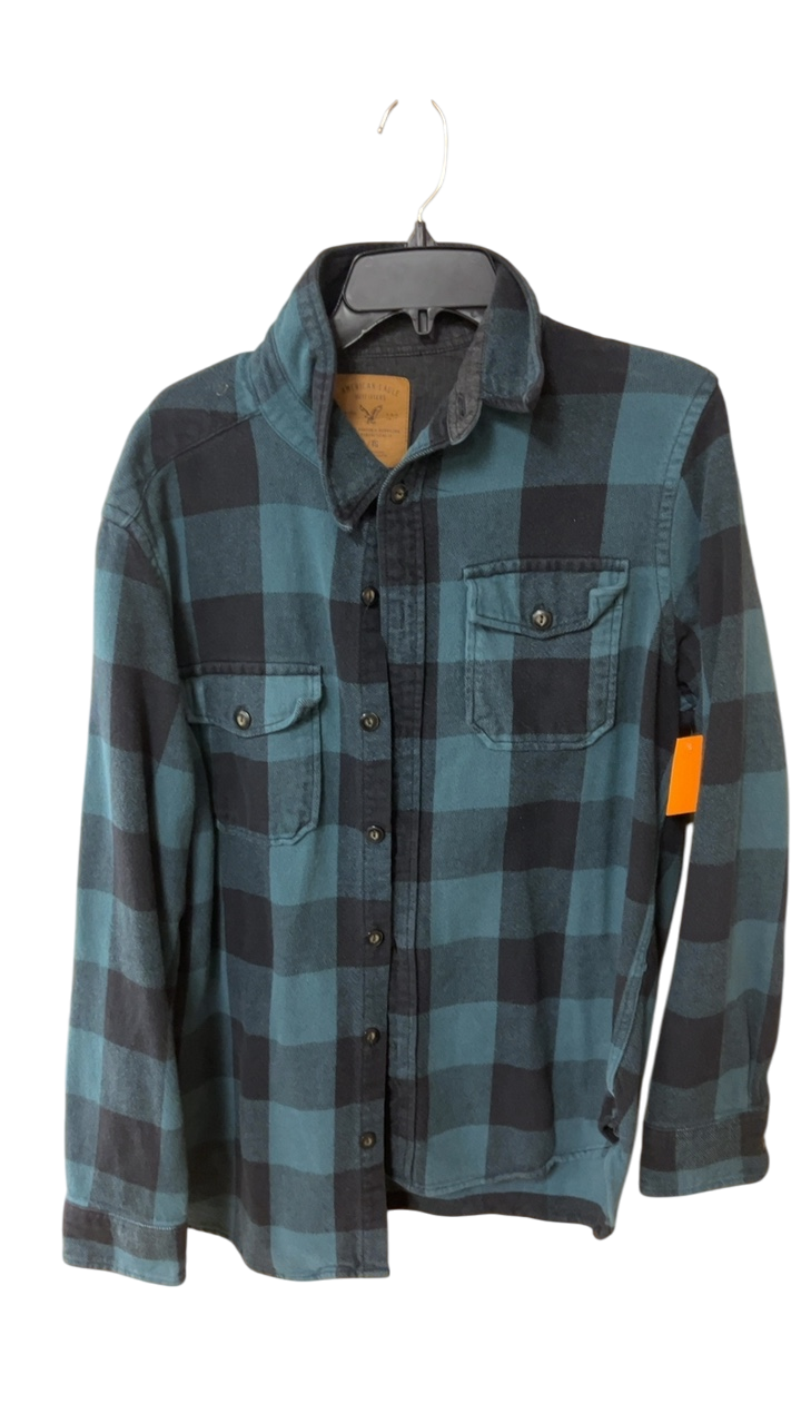 American Eagle Shirt MENS XL Blue and black