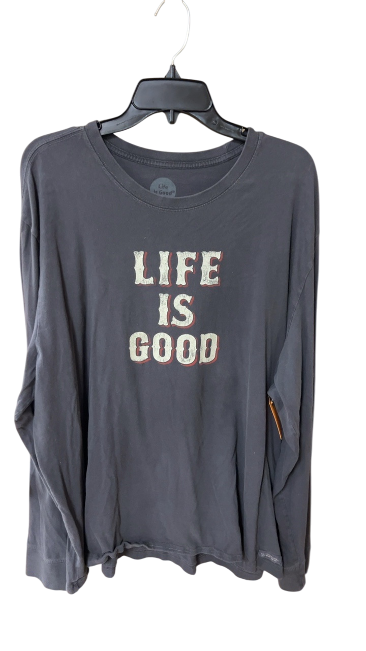 Life is Good Long sleeve XXXL Gray