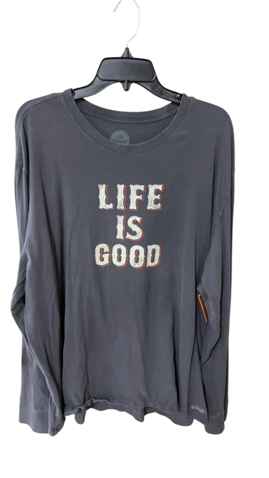 Life is Good Long sleeve XXXL Gray