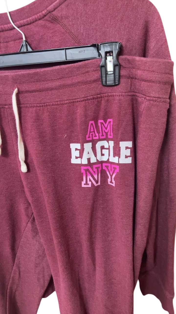 American Eagle 2 piece set Large Maroon