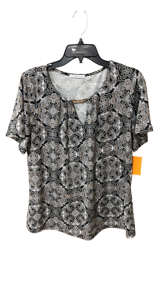 NOTATIONS Blouse XL Black and white