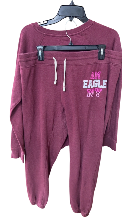 American Eagle 2 piece set Large Maroon