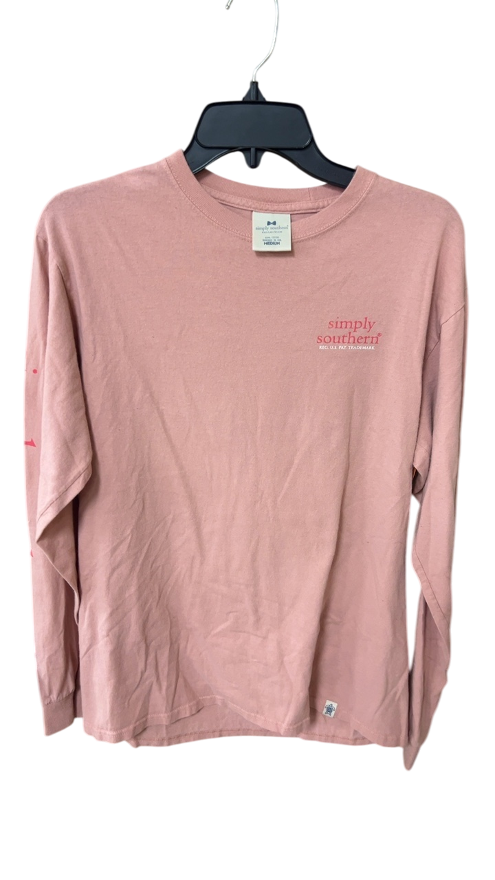 Simply Southern Sweatshirt Medium Pink