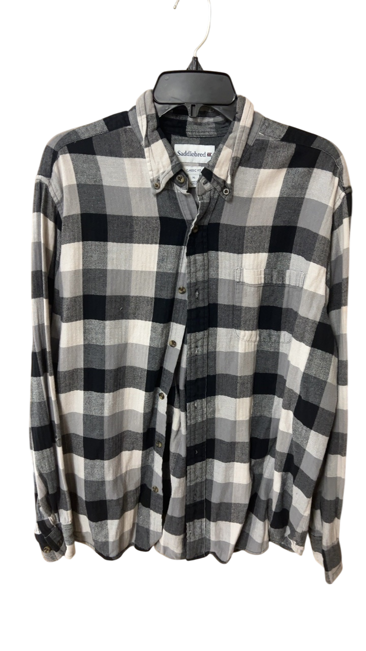 Saddlebred Shirt MENS XL Black, Gray, White