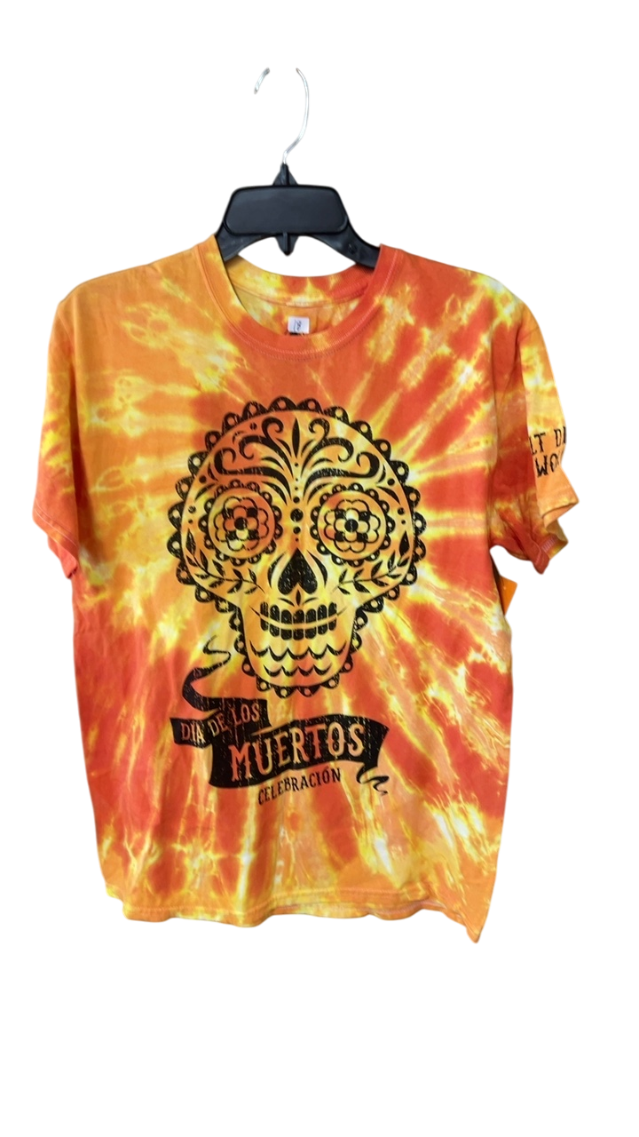 Disney T-Shirt Medium Orange and yellow tie-dye