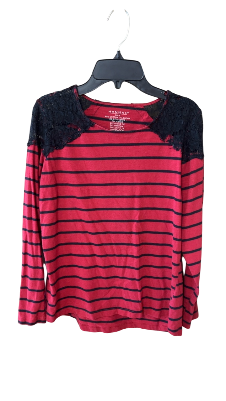 HANNAH Top Small Red with black stripes