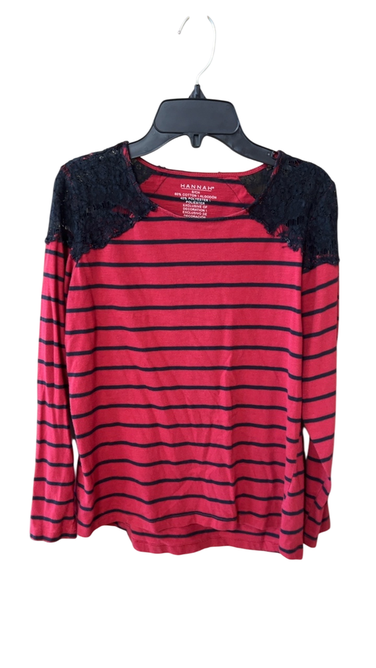 HANNAH Top Small Red with black stripes