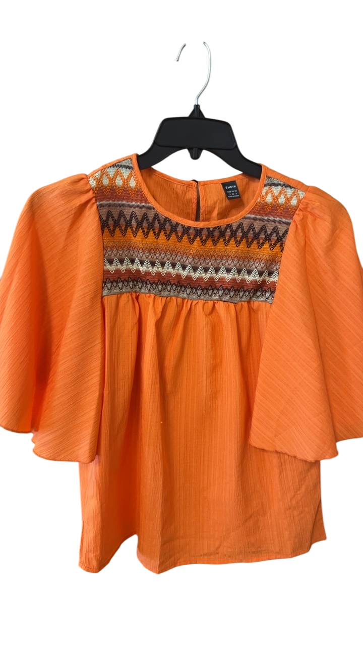 SHEIN Blouse Small Orange