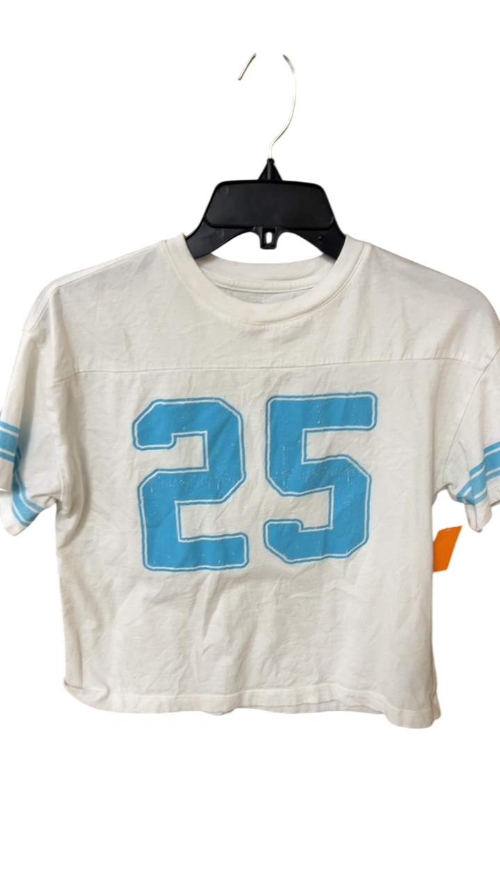 Gap T-Shirt YOUTH 10 White and Light Blue