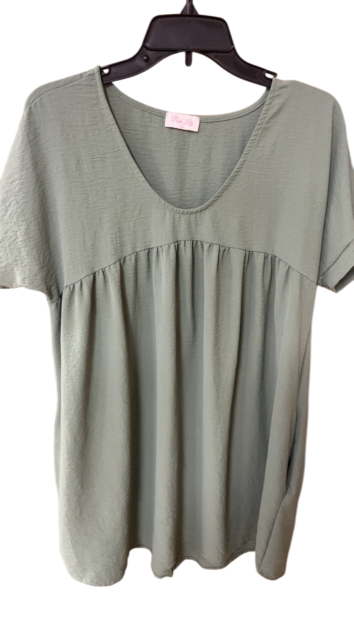 Pink Lily Dress Large Light grayish-green