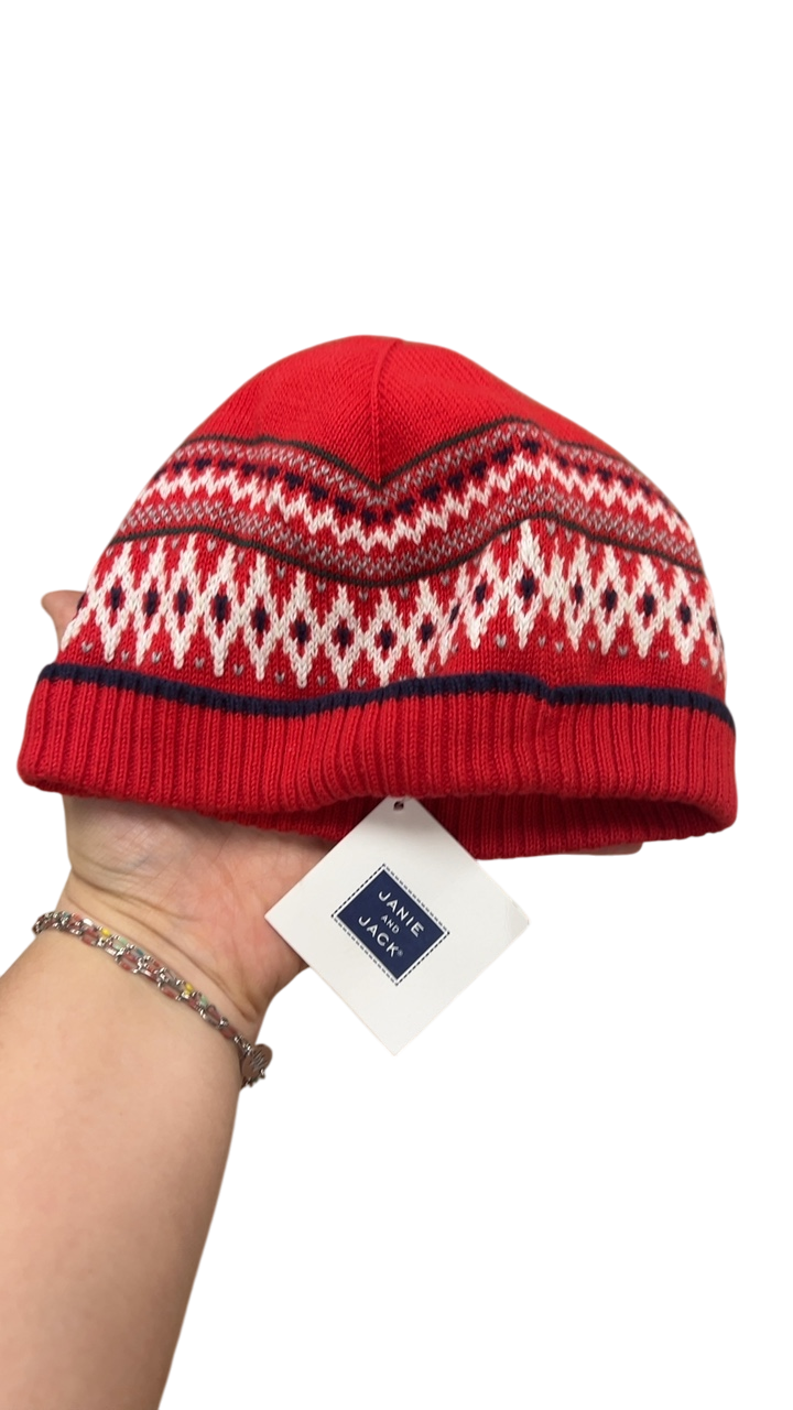 Janie and Jack Beanie YOUTH 12-18m Red