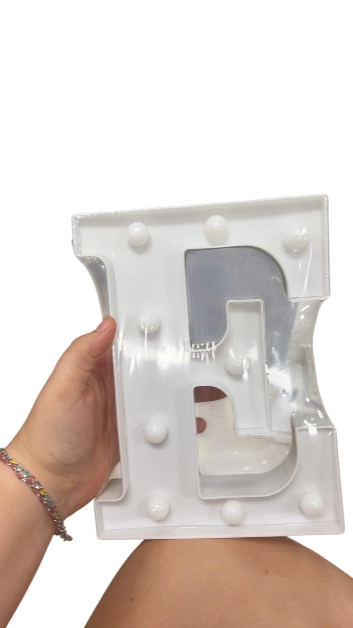 E Decorative Letter White