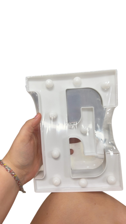 E Decorative Letter White