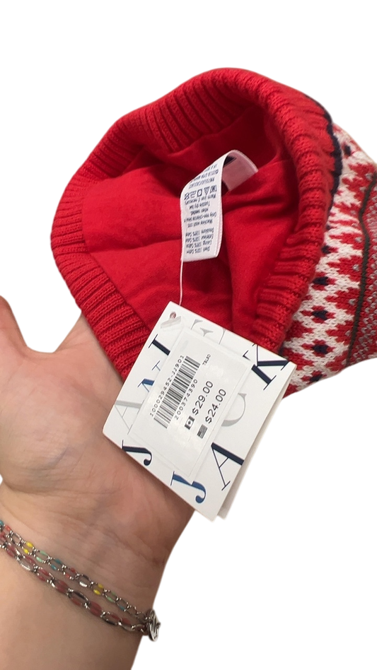 Janie and Jack Beanie YOUTH 12-18m Red