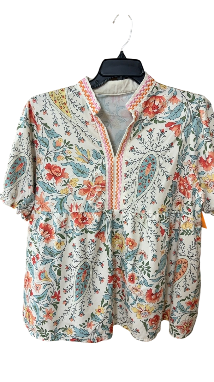 Blouse XL Multicolor (mainly cream, orange, blue, yellow and green)