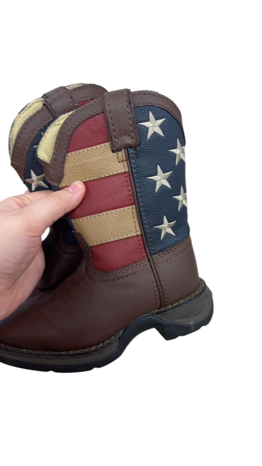 Durango Boots Toddler 9 YOUTH Brown, Red, Blue, White