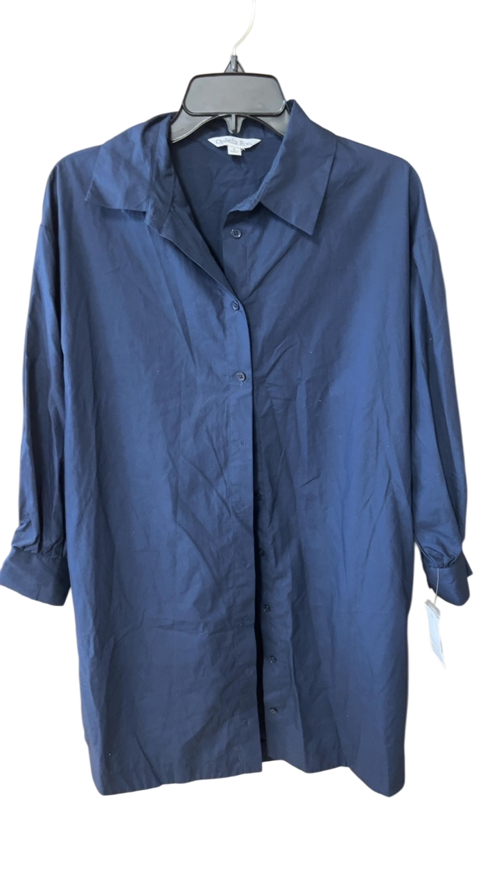 Ophelia Rose Shirt Dress Small Blue
